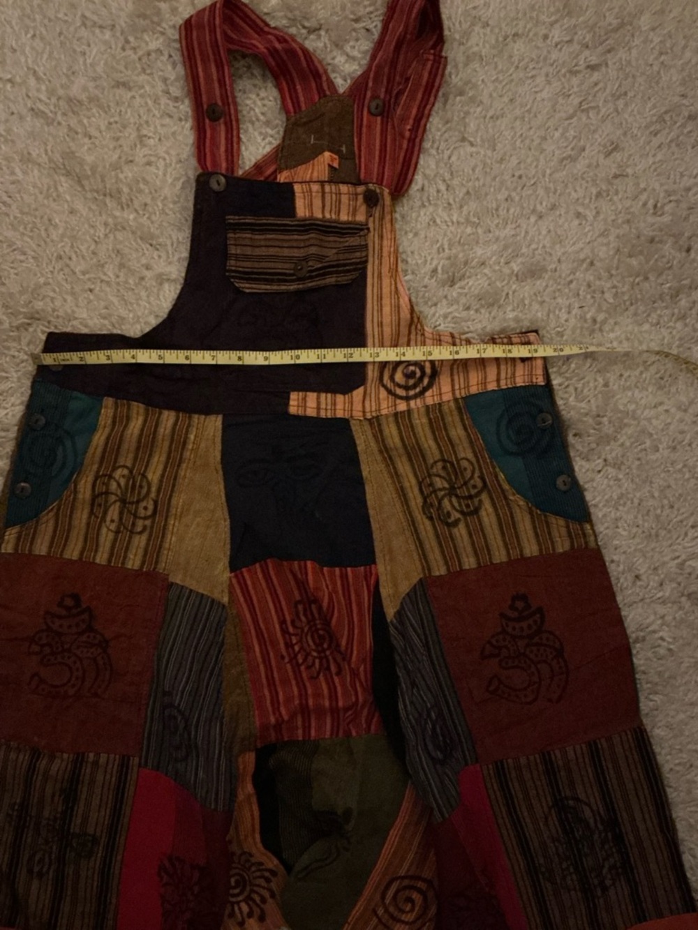 Patchwork Overalls NWOT - Picture 13 of 14